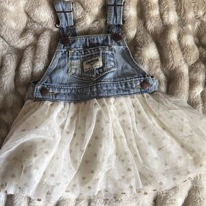 OshKosh B'gosh Denim and Cream Tulle Skirtall